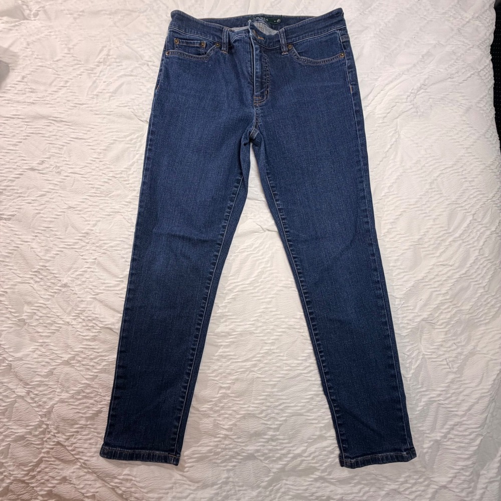 Lauren Ralph Lauren Premier Straight Jeans Dark Wash Denim Blue Size 8